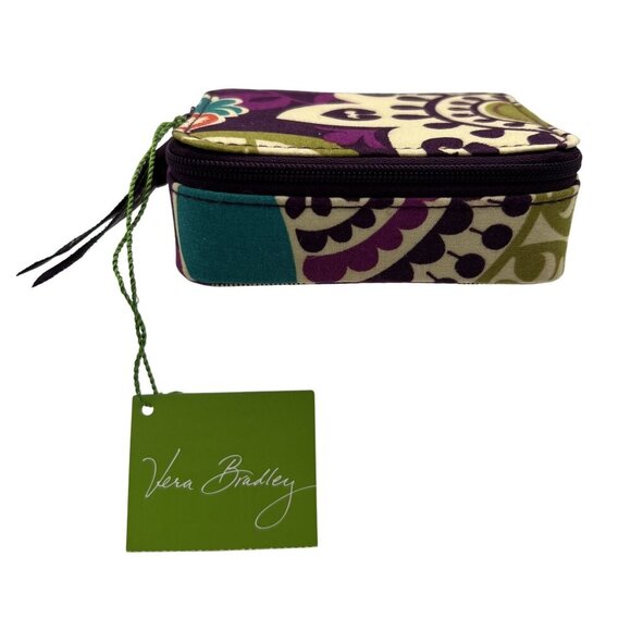 Vera Bradley NWT Plum Crazy Pill Case 7+1 Days Purple Butter Yellow Artsy Boho - Picture 5 of 10